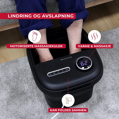 Fotbad Pro med Värme & Massasje