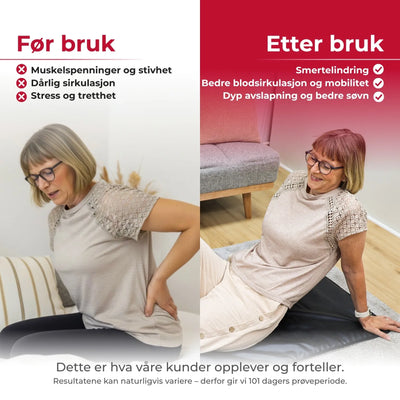 Infrarød varmematte med massasje