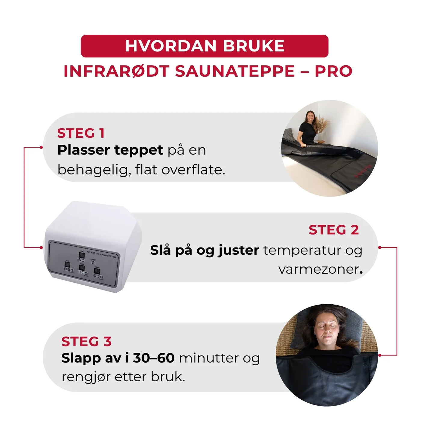 Infrarød Saunateppe - Pro