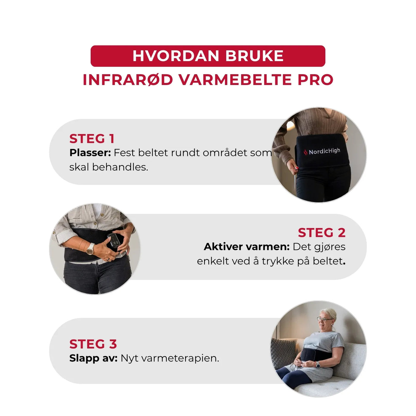 Infrarød Varmbelte Pro