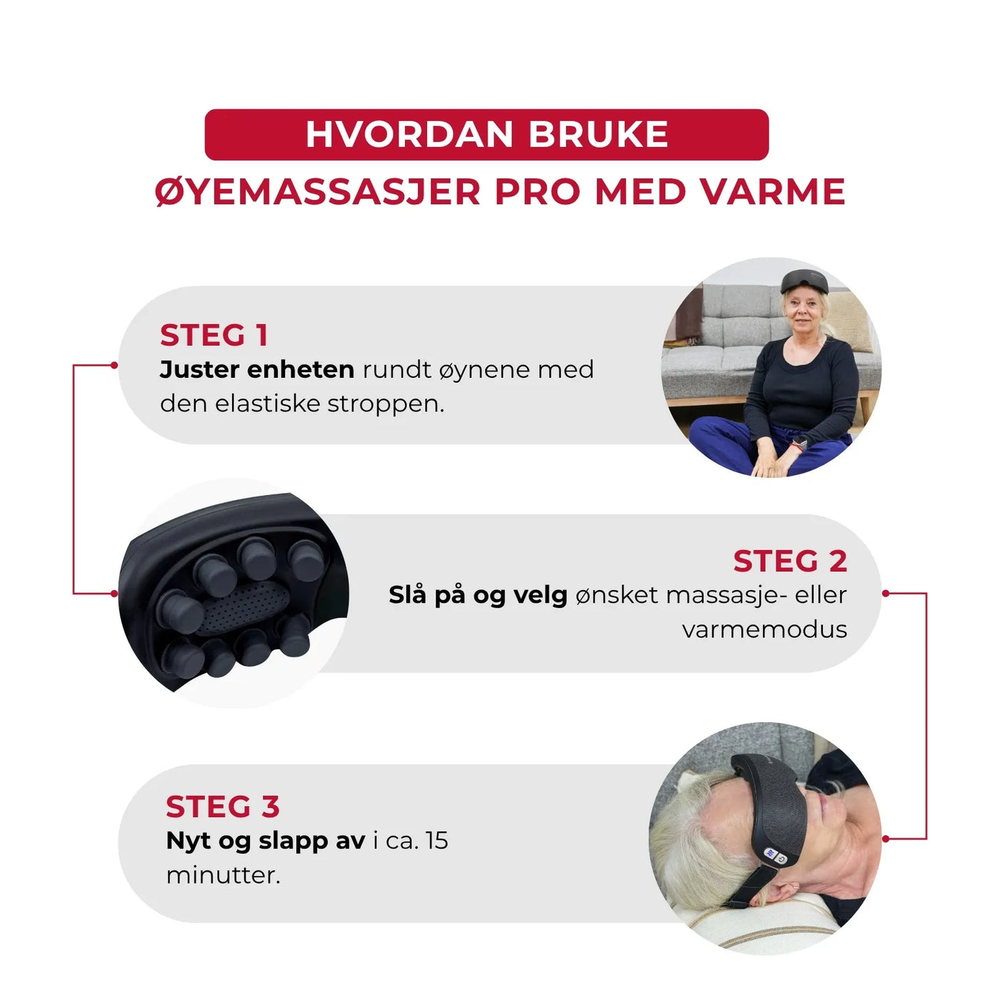 Øyemassasjer Pro med varme