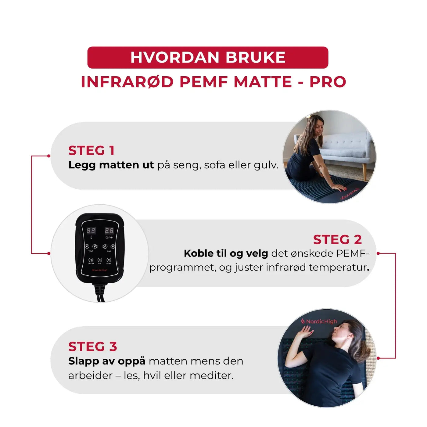 Infrarød PEMF matte - Pro