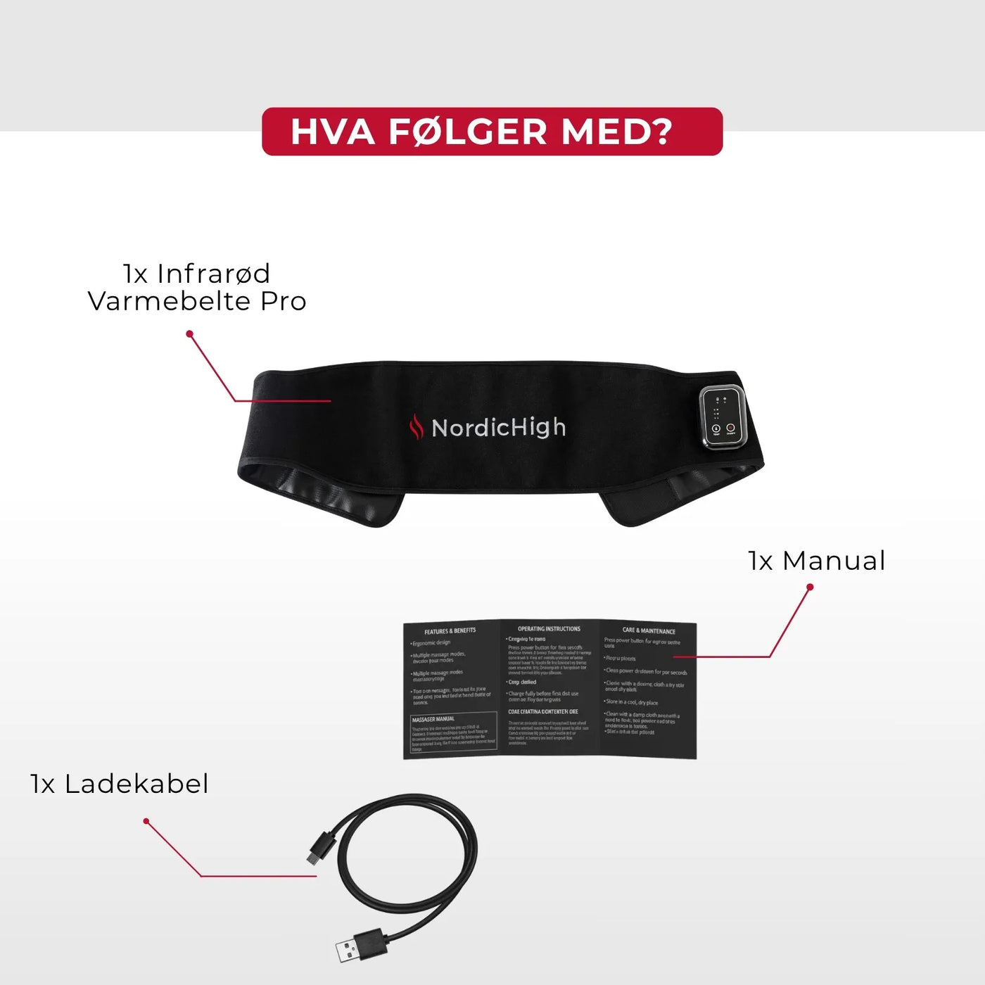 Infrarød Varmbelte Pro