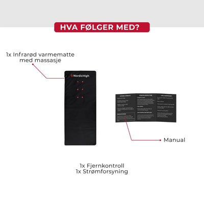 Infrarød varmematte med massasje